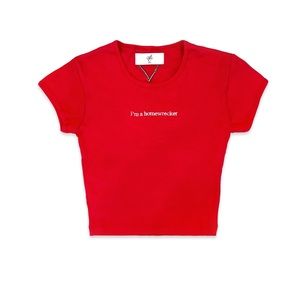 Sabrina Carpenter I’m a Homewrecker Red Baby Tee